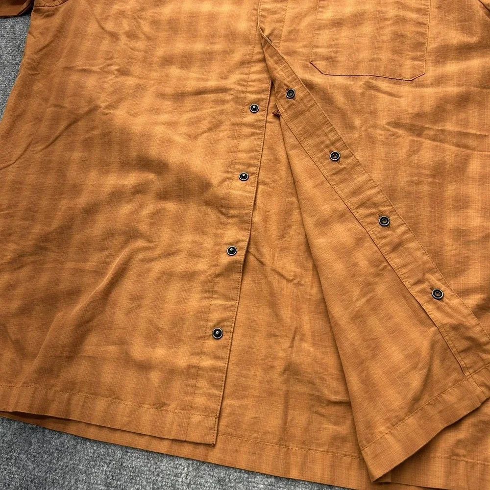 5.11 Tactical Shirt Men Large Orange Short Sleeve Snap Front Vented Conceal 511 - Picture 5 of 8